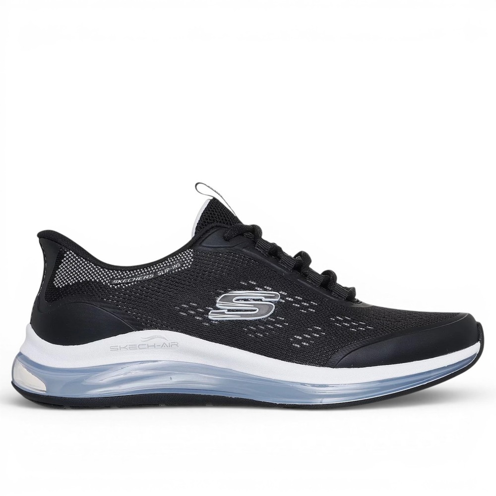 Skechers Skech-Air Element 2.0 Shoes Womens 8 Black White Hands Free Slip-in NEW